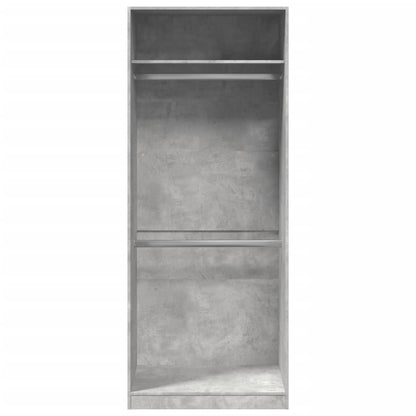 vidaXL Wardrobe Concrete Grey 80x50x200 cm Engineered Wood