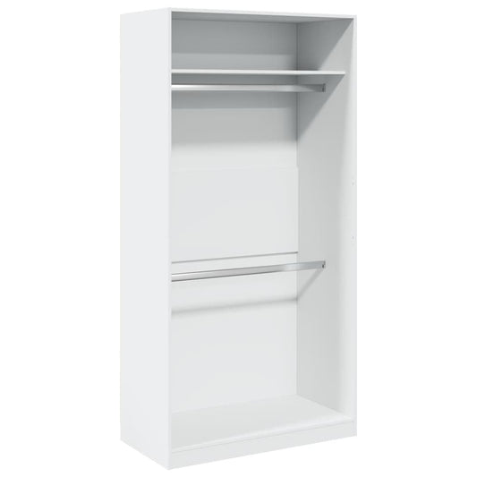 vidaXL Wardrobe White 100x50x200 cm Engineered Wood