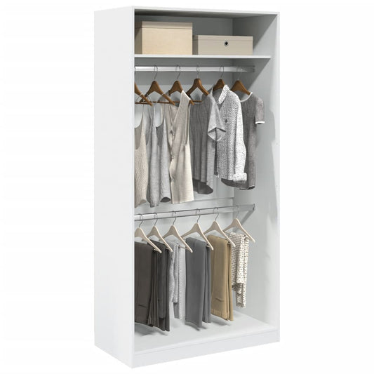vidaXL Wardrobe White 100x50x200 cm Engineered Wood