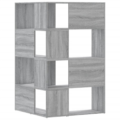 vidaXL Corner Bookcase 4-Tier Grey Sonoma 85x85x140 cm Engineered Wood