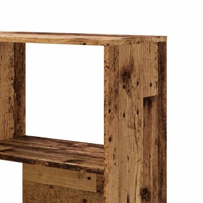 vidaXL Corner Bookcase 4-Tier Old Wood 85x85x140 cm Engineered Wood