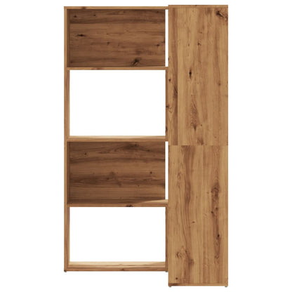 vidaXL Corner Bookcase 4-Tier Artisian Oak 85x85x140cm Engineered Wood