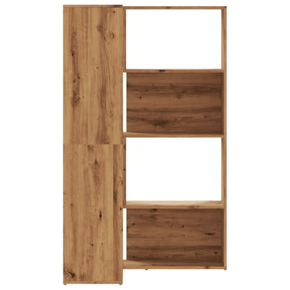 vidaXL Corner Bookcase 4-Tier Artisian Oak 85x85x140cm Engineered Wood