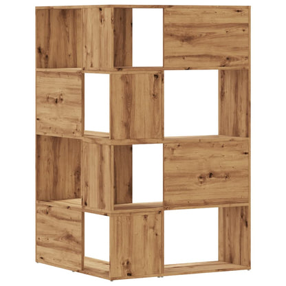 vidaXL Corner Bookcase 4-Tier Artisian Oak 85x85x140cm Engineered Wood