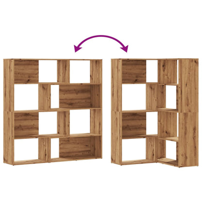 vidaXL Corner Bookcase 4-Tier Artisian Oak 85x85x140 cm Engineered Wood
