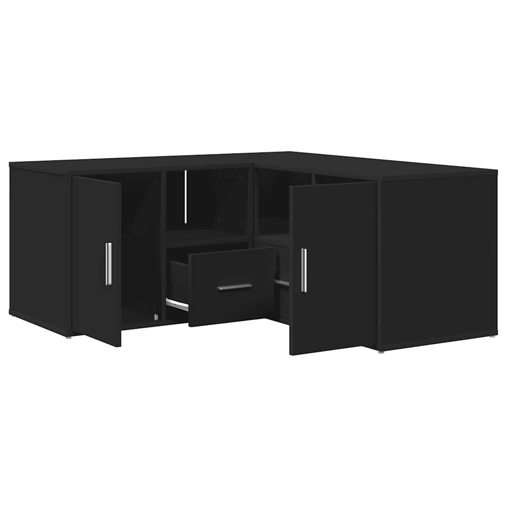 vidaXL Corner Cabinet Black 160x40x45 cm Engineered Wood