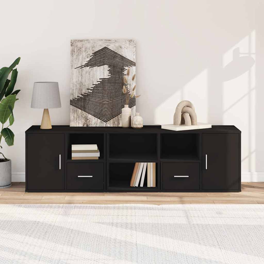 vidaXL Corner Cabinet Black 160x40x45 cm Engineered Wood