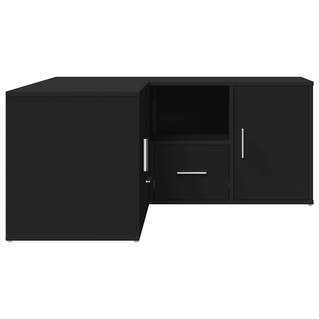vidaXL Corner Cabinet Black 160x40x45 cm Engineered Wood