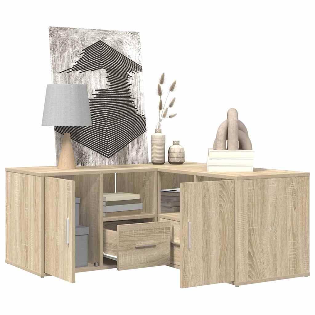 vidaXL Corner Cabinet Sonoma Oak 160x40x45 cm Engineered Wood
