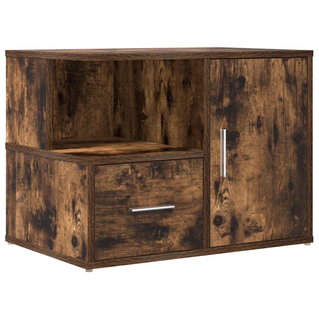 vidaXL Corner Cabinet Smoked Oak 160x40x45 cm Engineered Wood