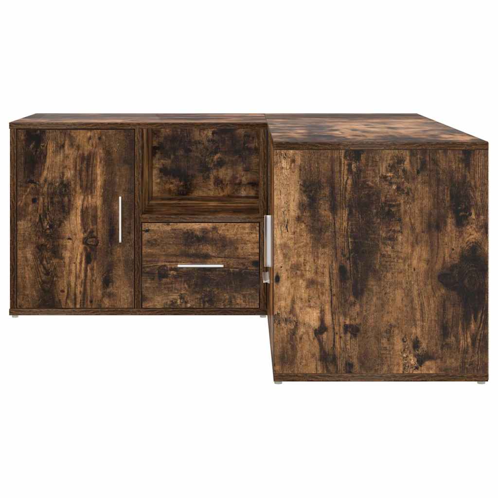 vidaXL Corner Cabinet Smoked Oak 160x40x45 cm Engineered Wood