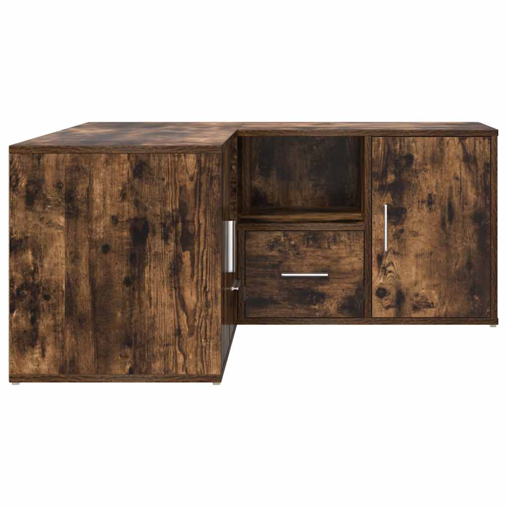 vidaXL Corner Cabinet Smoked Oak 160x40x45 cm Engineered Wood