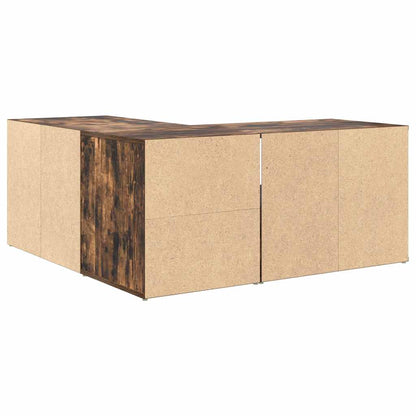 vidaXL Corner Cabinet Smoked Oak 160x40x45 cm Engineered Wood