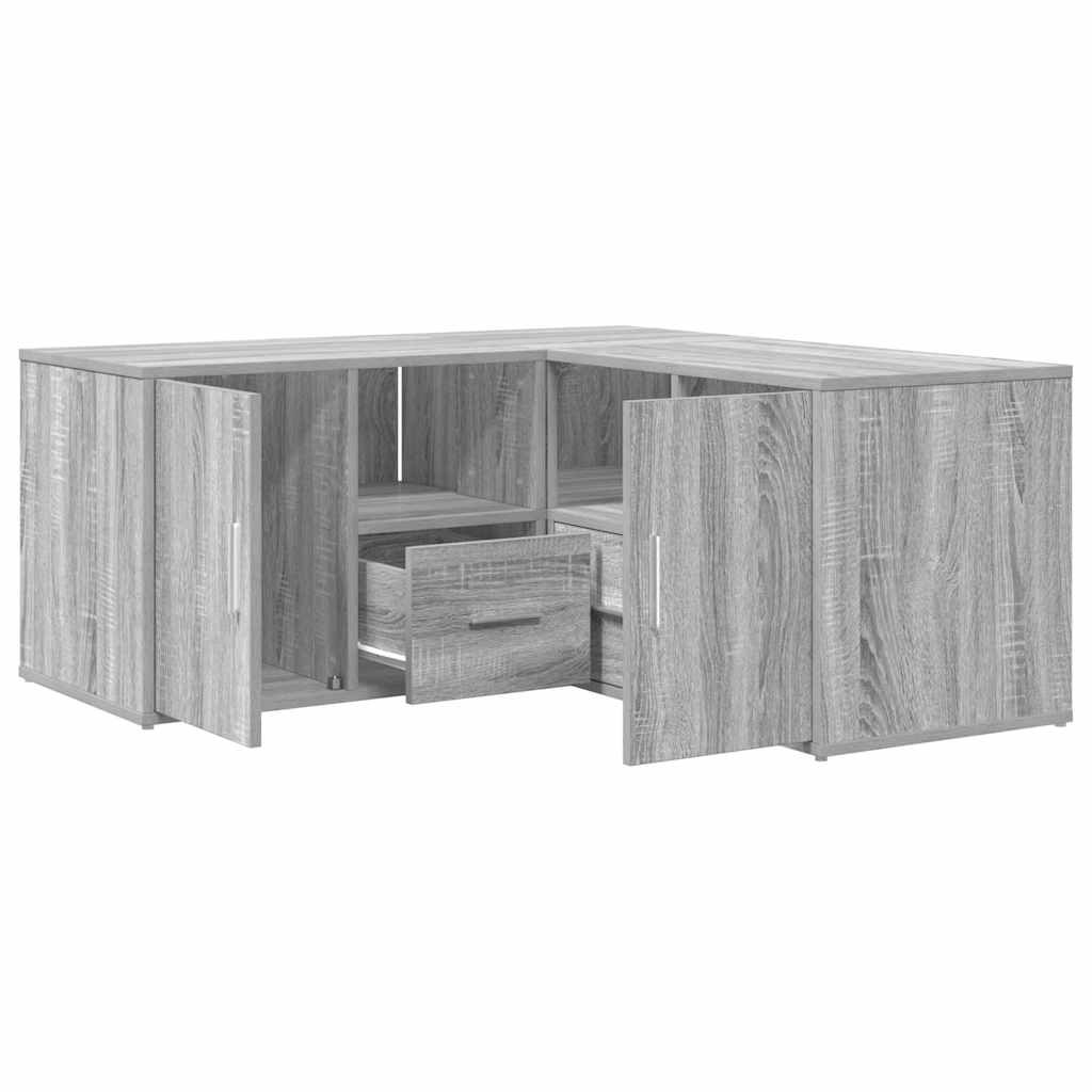 vidaXL Corner Cabinet Grey Sonoma 160x40x45 cm Engineered Wood