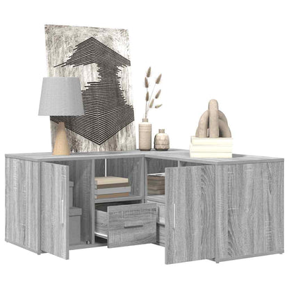 vidaXL Corner Cabinet Grey Sonoma 160x40x45 cm Engineered Wood