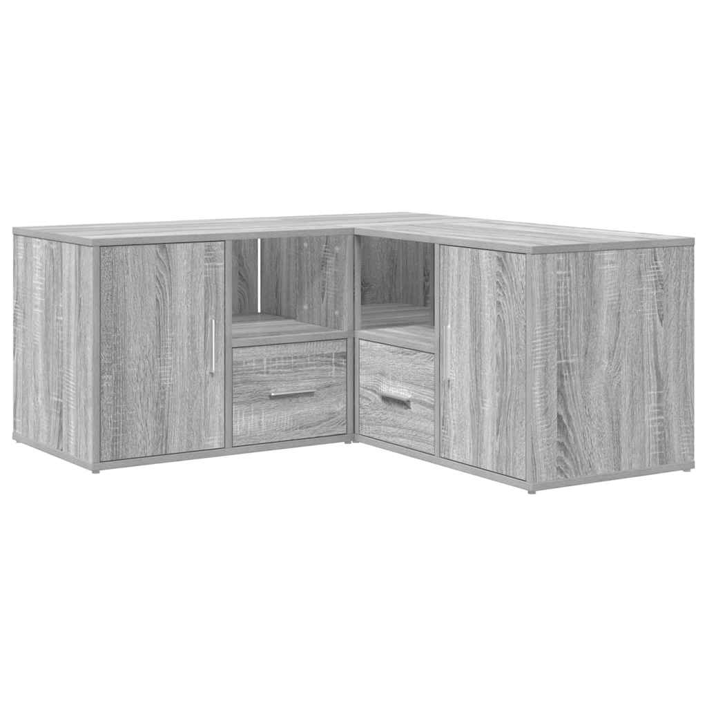 vidaXL Corner Cabinet Grey Sonoma 160x40x45 cm Engineered Wood