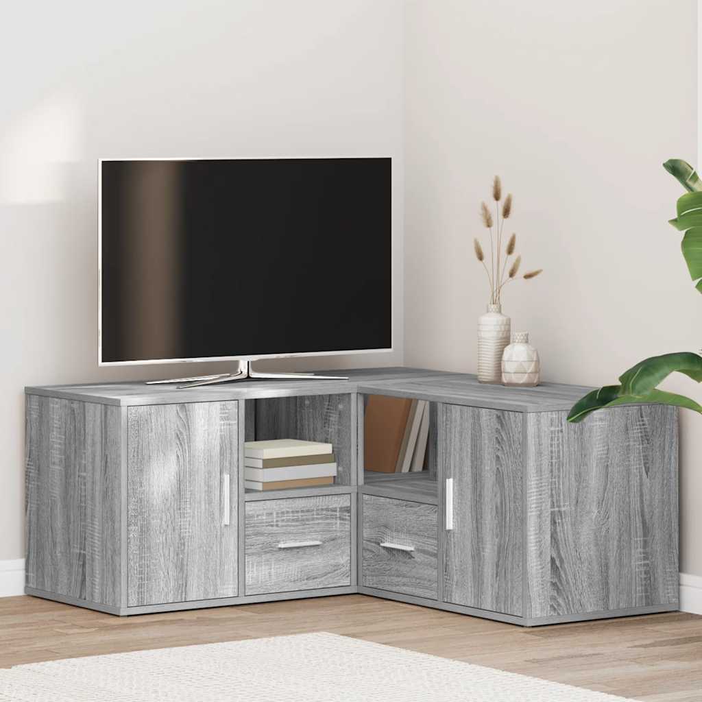 vidaXL Corner Cabinet Grey Sonoma 160x40x45 cm Engineered Wood