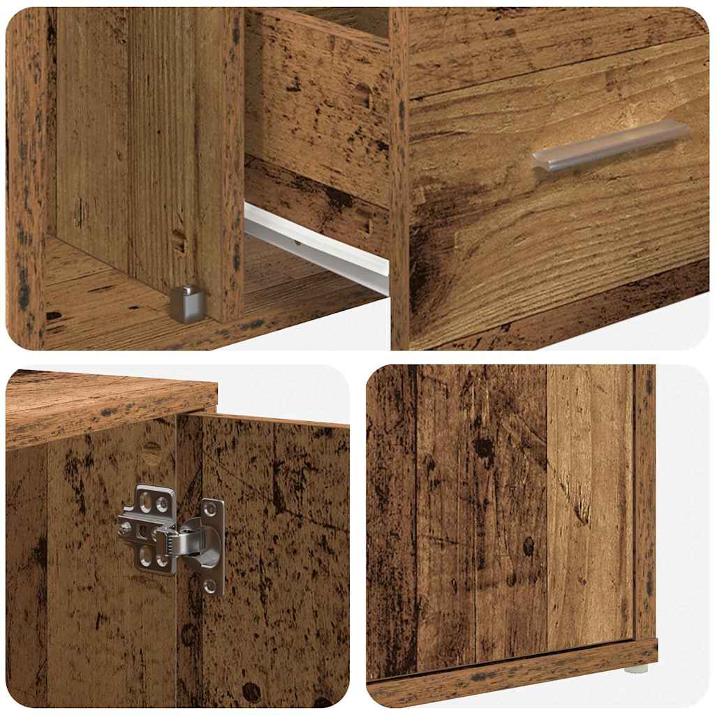 vidaXL Corner Cabinet Old Wood 160x40x45 cm Engineered Wood