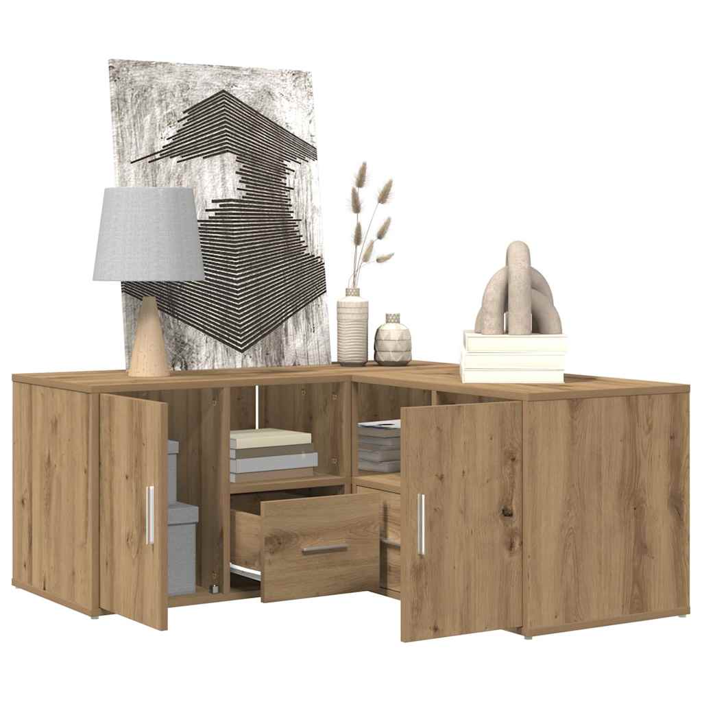 vidaXL Corner Cabinet Artisian Oak 160x40x45 cm Engineered Wood