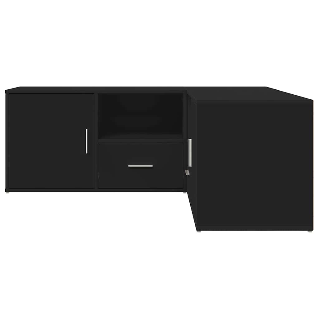 vidaXL Corner Cabinet Black 200x40x45 cm Engineered Wood