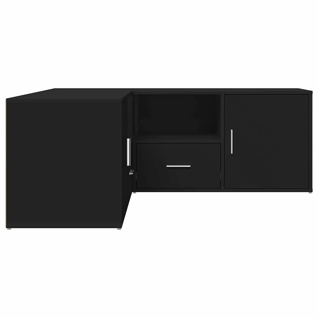 vidaXL Corner Cabinet Black 200x40x45 cm Engineered Wood