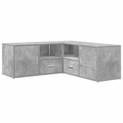 vidaXL Corner Cabinet Concrete Grey 200x40x45 cm Engineered Wood