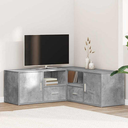 vidaXL Corner Cabinet Concrete Grey 200x40x45 cm Engineered Wood