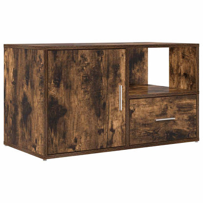 vidaXL Corner Cabinet Smoked Oak 200x40x45 cm Engineered Wood