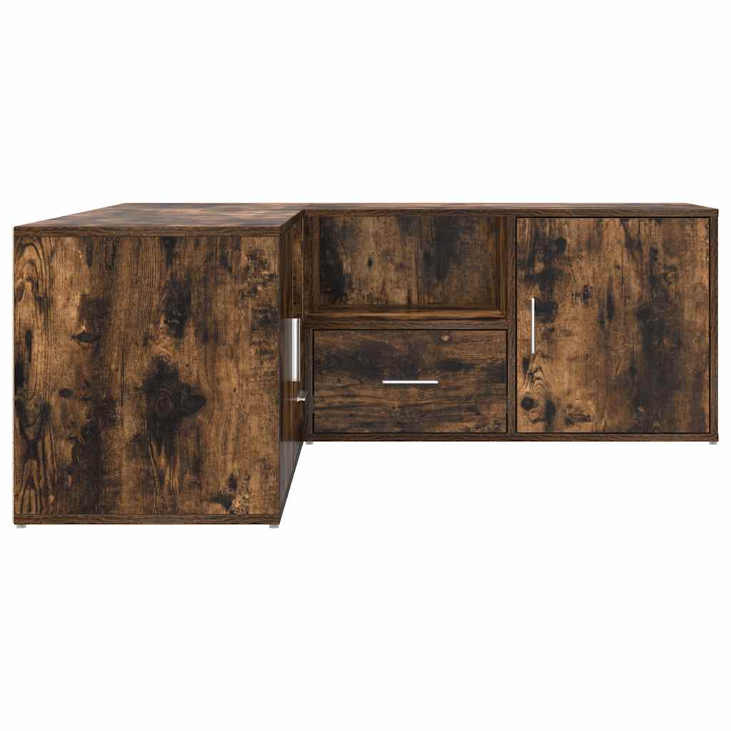 vidaXL Corner Cabinet Smoked Oak 200x40x45 cm Engineered Wood