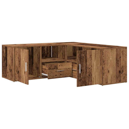 vidaXL Corner Cabinet Old Wood 200x40x45 cm Engineered Wood