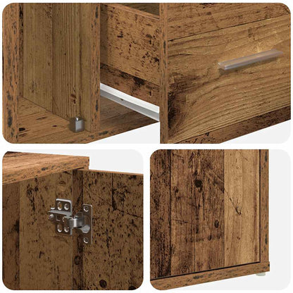 vidaXL Corner Cabinet Old Wood 200x40x45 cm Engineered Wood
