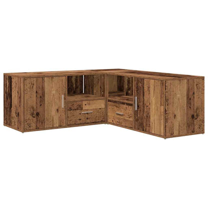 vidaXL Corner Cabinet Old Wood 200x40x45 cm Engineered Wood