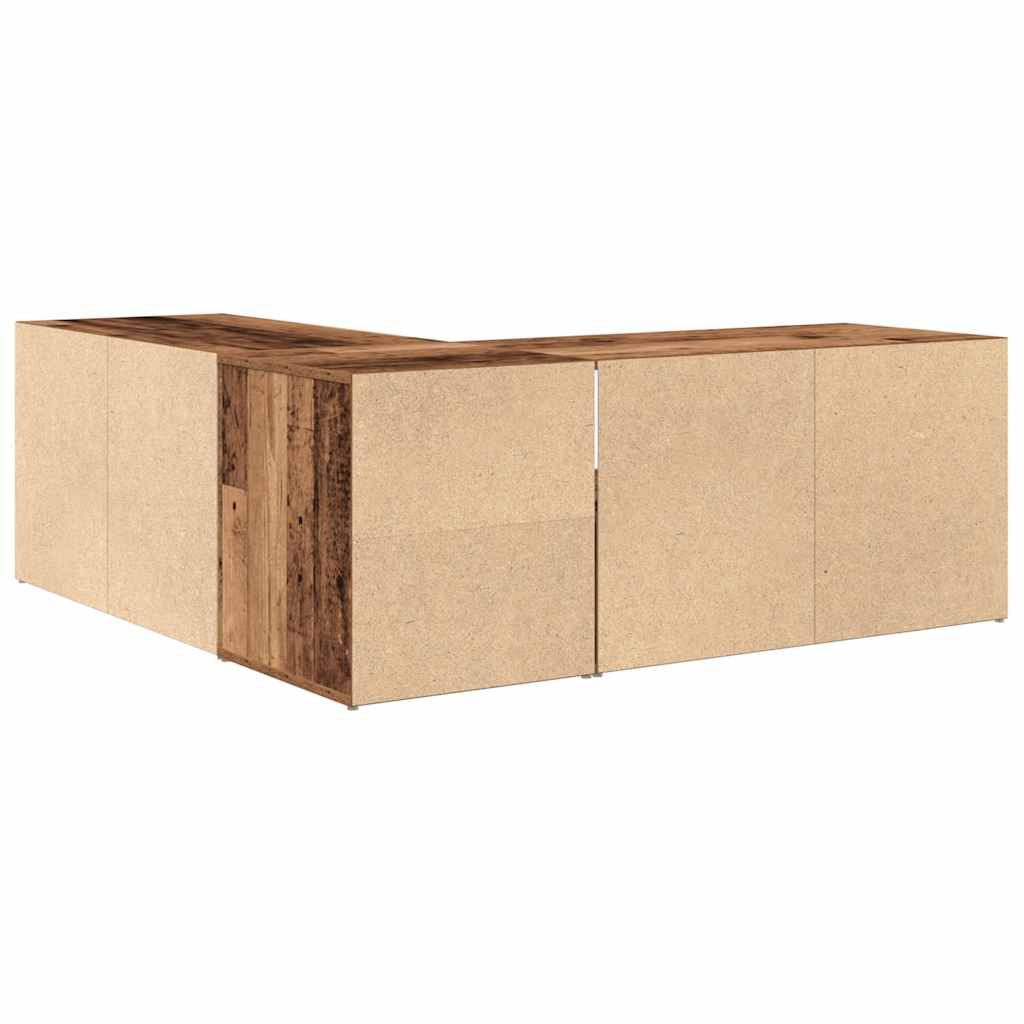 vidaXL Corner Cabinet Old Wood 200x40x45 cm Engineered Wood