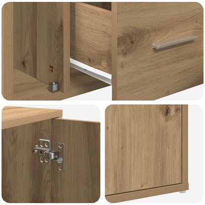 vidaXL Corner Cabinet Artisian Oak 200x40x45 cm Engineered Wood