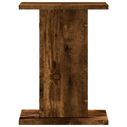 vidaXL Plant Stands 2 pcs Smoked Oak 30x30x40 cm Engineered Wood