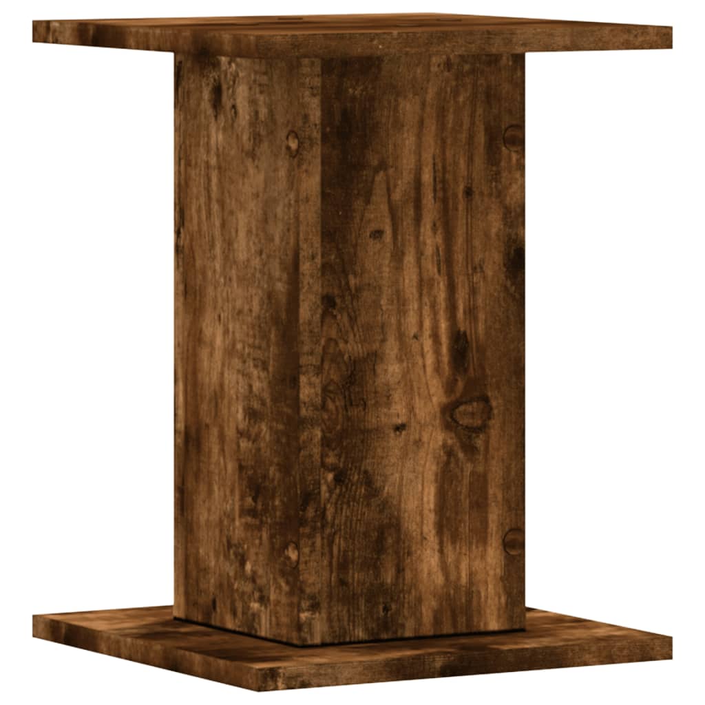 vidaXL Plant Stands 2 pcs Smoked Oak 30x30x40 cm Engineered Wood