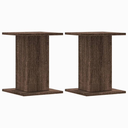 vidaXL Plant Stands 2 pcs Brown Oak 30x30x40 cm Engineered Wood