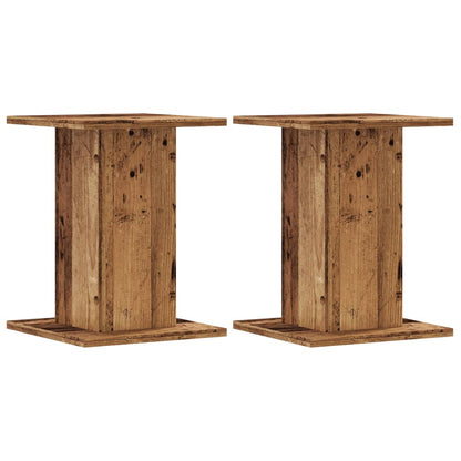 vidaXL Plant Stands 2 pcs Old Wood 30x30x40 cm Engineered Wood