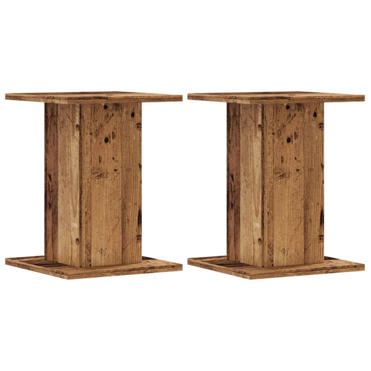 vidaXL Plant Stands 2 pcs Old Wood 30x30x40 cm Engineered Wood