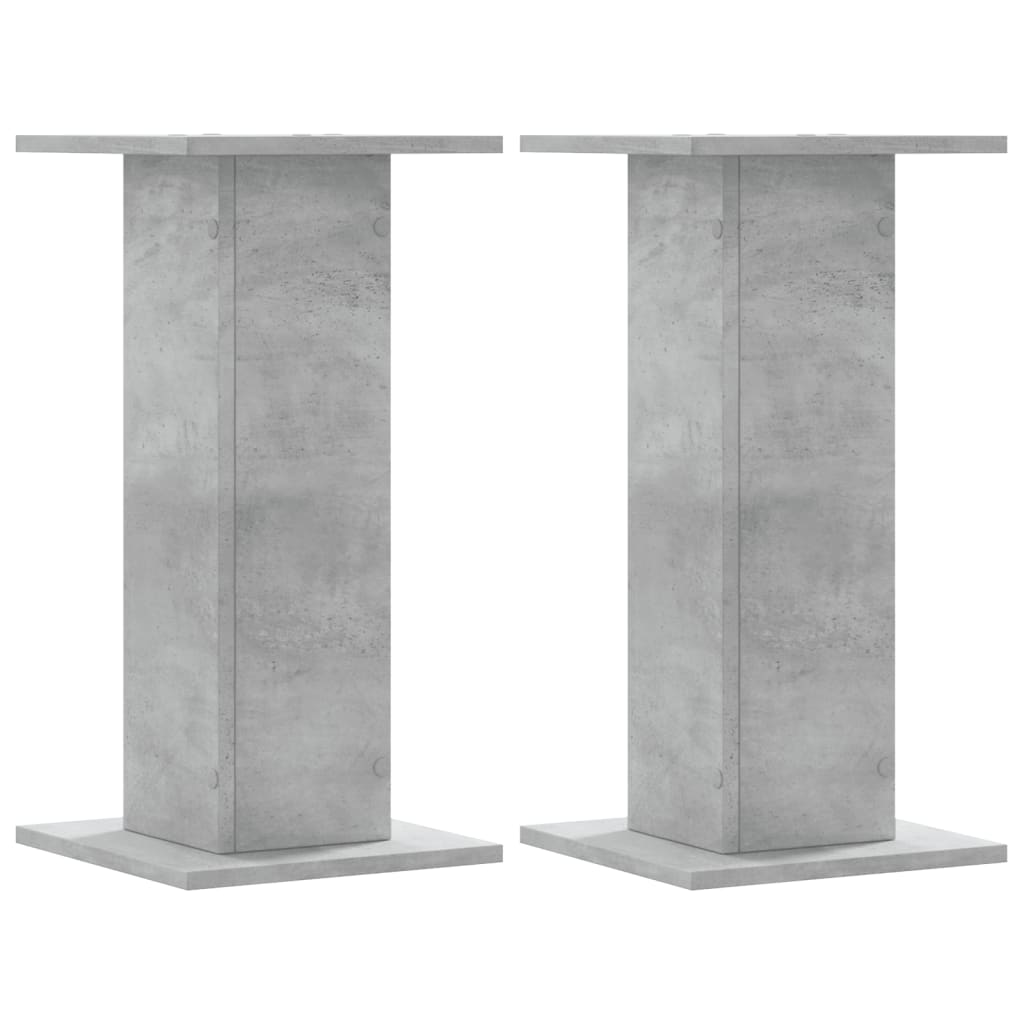 vidaXL Plant Stands 2 pcs Concrete Grey 30x30x60 cm Engineered Wood