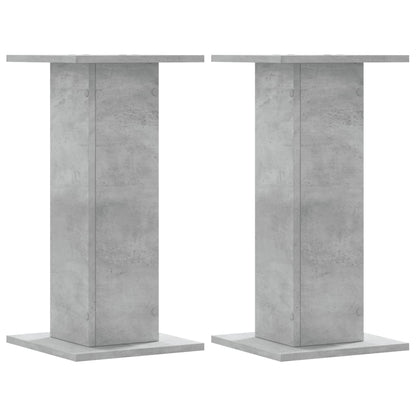 vidaXL Plant Stands 2 pcs Concrete Grey 30x30x60 cm Engineered Wood