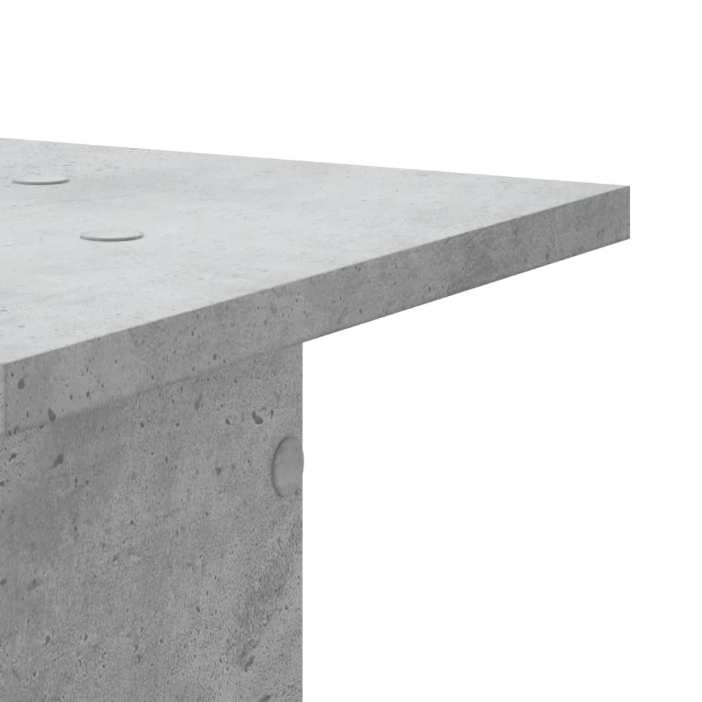 vidaXL Plant Stands 2 pcs Concrete Grey 30x30x60 cm Engineered Wood