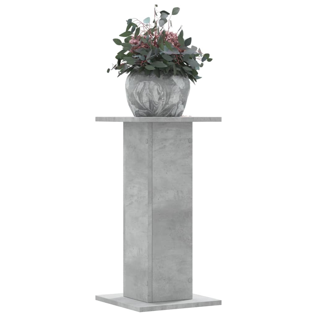 vidaXL Plant Stands 2 pcs Concrete Grey 30x30x60 cm Engineered Wood