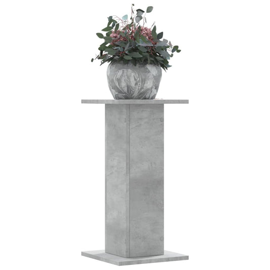 vidaXL Plant Stands 2 pcs Concrete Grey 30x30x60 cm Engineered Wood