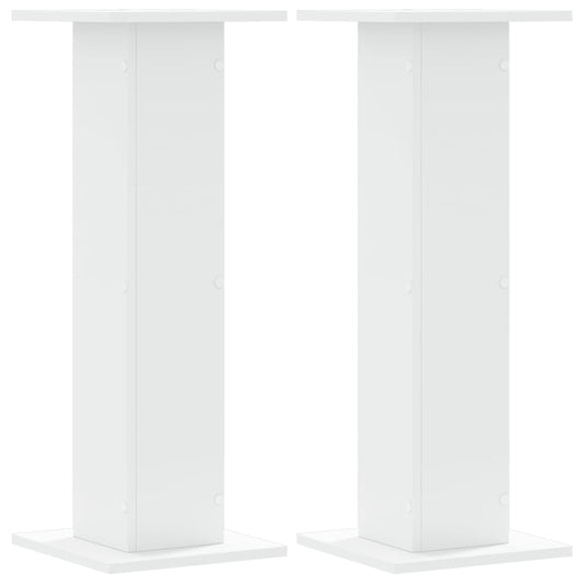 vidaXL Plant Stands 2 pcs White 30x30x80 cm Engineered Wood