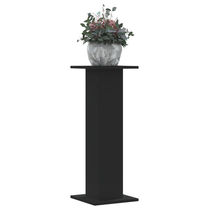 vidaXL Plant Stands 2 pcs Black 30x30x80 cm Engineered Wood