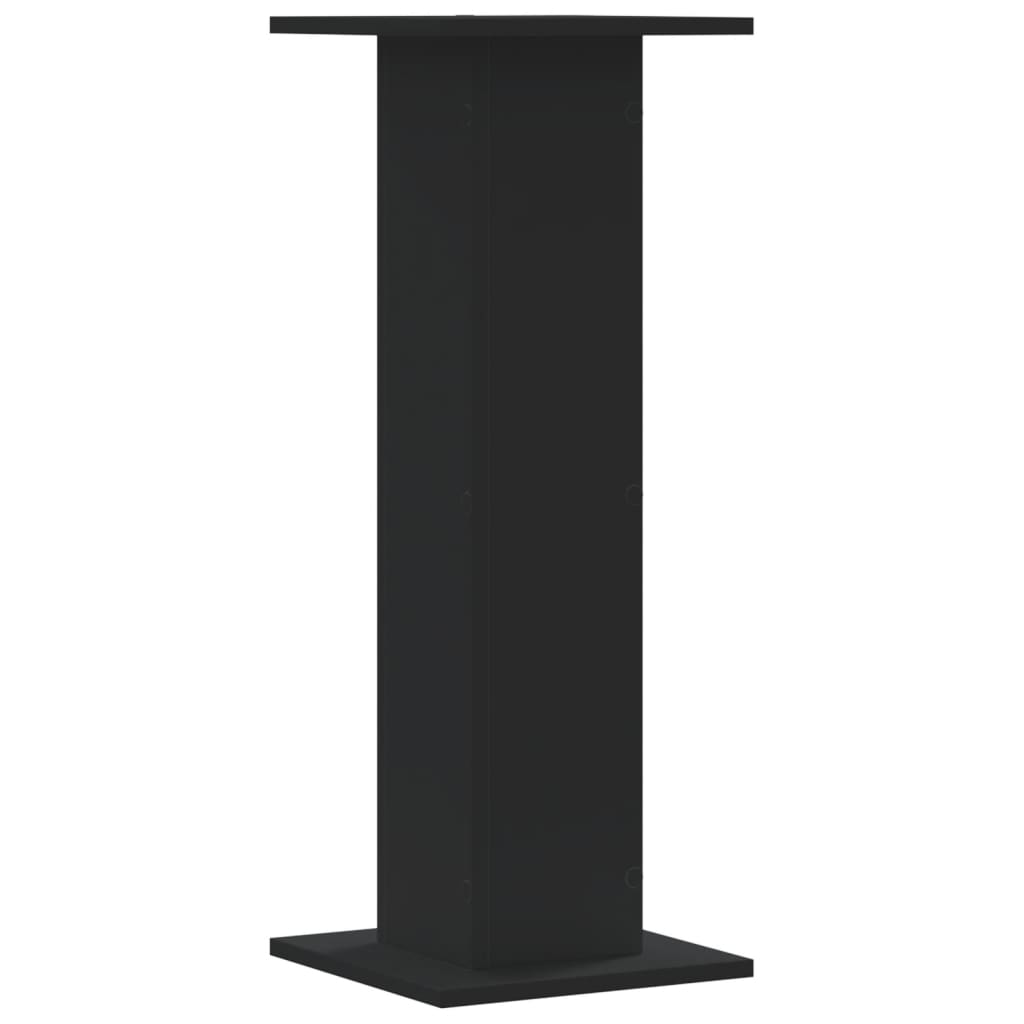 vidaXL Plant Stands 2 pcs Black 30x30x80 cm Engineered Wood
