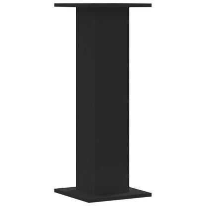 vidaXL Plant Stands 2 pcs Black 30x30x80 cm Engineered Wood