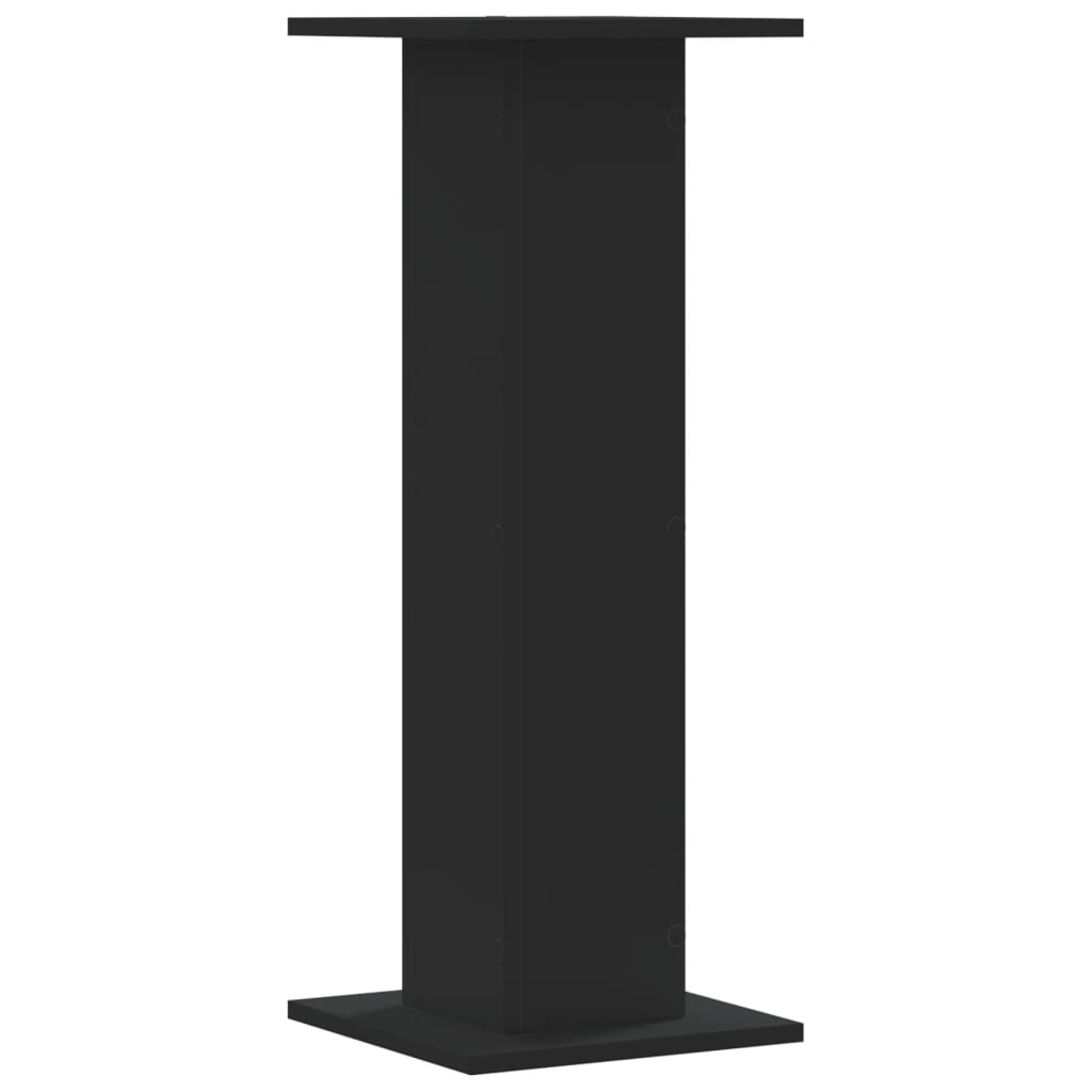 vidaXL Plant Stands 2 pcs Black 30x30x80 cm Engineered Wood