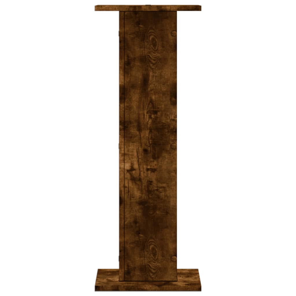vidaXL Plant Stands 2 pcs Smoked Oak 30x30x80 cm Engineered Wood